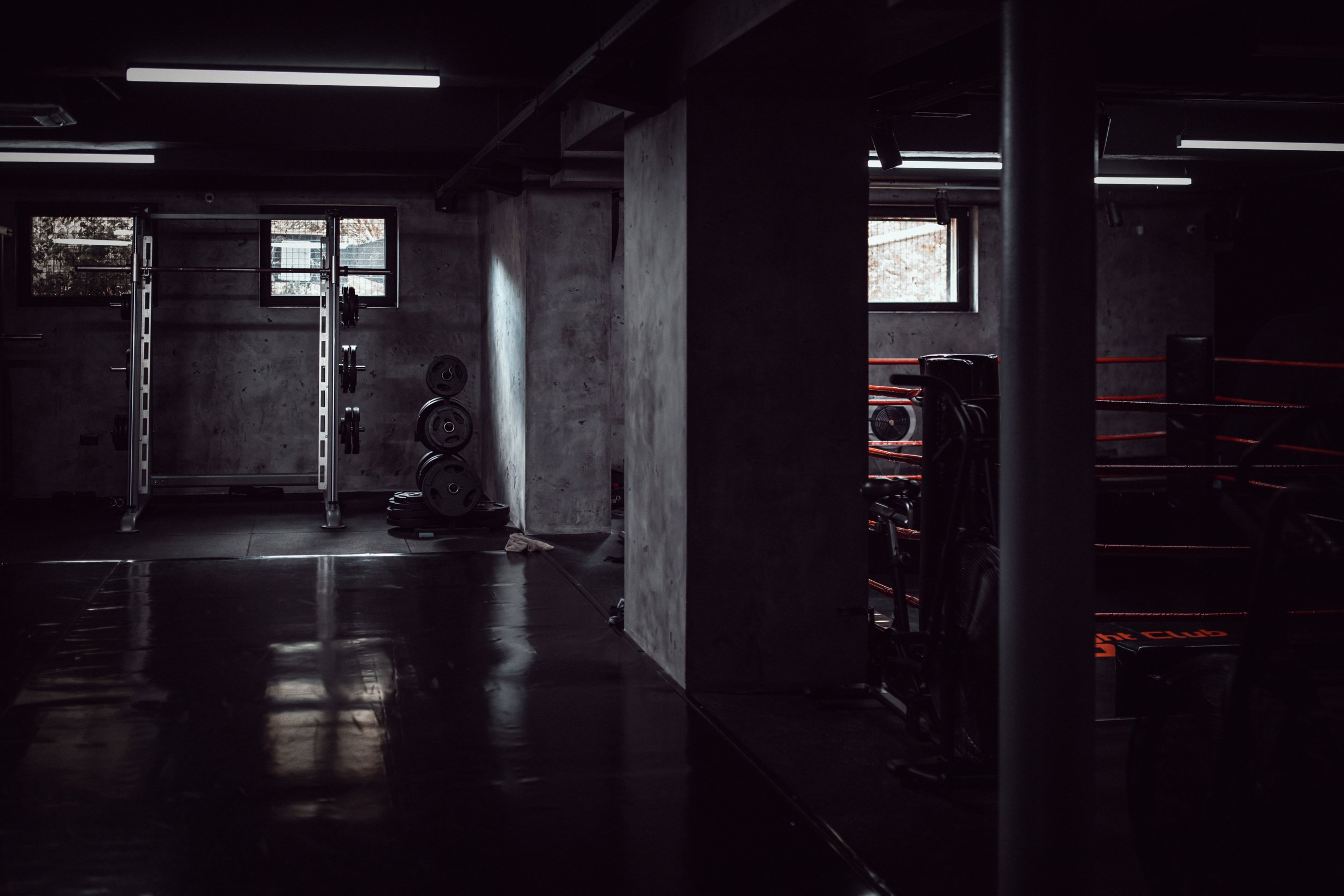 Dark empty gym